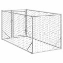  Zewnętrzna buda dla psa z drzwiami 2x1x1 m Stal ocynkowana