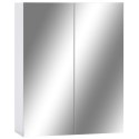 VidaXL Szafka łazienkowa z lustrem, biała, 60x15x75 cm, MDF