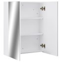 VidaXL Szafka łazienkowa z lustrem, biała, 60x15x75 cm, MDF