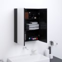 VidaXL Szafka łazienkowa z lustrem 60x15x75 cm, MDF, czerń z połyskiem