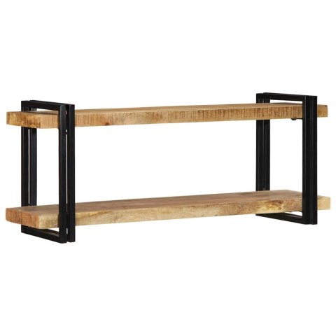  Półka ścienna 110x33x45 cm lite drewno surowe mango