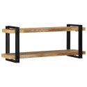  Półka ścienna 110x33x45 cm lite drewno surowe mango