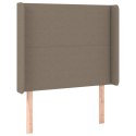  Łóżko kontynentalne z materacem, taupe, tkanina, 100x200 cm