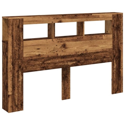 Wezgłowie łóżka z LED, stare drewno, 160x18,5x103,5 cm Wezgłowie łóżka z LED, stare drewno, 160x18,5x103,5 cm