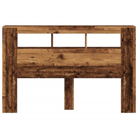 Wezgłowie łóżka z LED, stare drewno, 160x18,5x103,5 cm Wezgłowie łóżka z LED, stare drewno, 160x18,5x103,5 cm