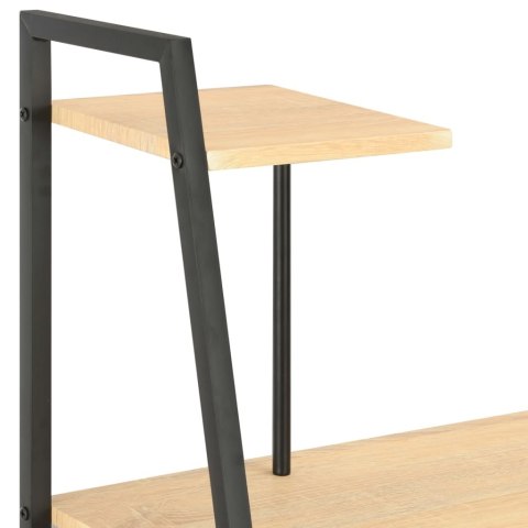 Biurko z regałem, czarno-dębowe, 102 x 50 x 117 cm Biurko z regałem, czarno-dębowe, 102 x 50 x 117 cm