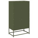 VidaXL Komoda Oliwkowo-zielona 68x39x123 cm Stal