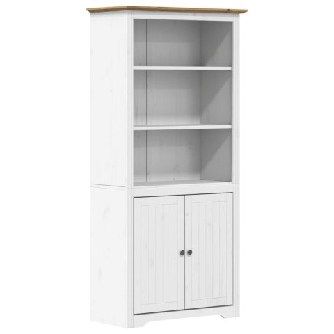 Biblioteczka BODO, biało-brązowa, 82x40x173 cm, lita sosna Biblioteczka BODO, biało-brązowa, 82x40x173 cm, lita sosna