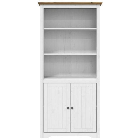 Biblioteczka BODO, biało-brązowa, 82x40x173 cm, lita sosna Biblioteczka BODO, biało-brązowa, 82x40x173 cm, lita sosna