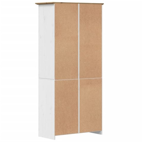 Biblioteczka BODO, biało-brązowa, 82x40x173 cm, lita sosna Biblioteczka BODO, biało-brązowa, 82x40x173 cm, lita sosna