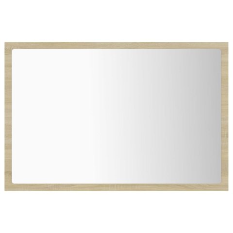 Lustro łazienkowe LED, kolor dąb sonoma, 60x8,5x37 cm, akryl Lustro łazienkowe LED, kolor dąb sonoma, 60x8,5x37 cm, akryl