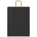  Torby papierowe 250 szt. z uchwytami Czarne 32x12x42 cm