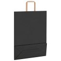  Torby papierowe 250 szt. z uchwytami Czarne 32x12x42 cm