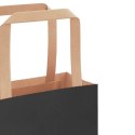  Torby papierowe 250 szt. z uchwytami Czarne 32x12x42 cm