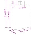  Torby papierowe 250 szt. z uchwytami Czarne 32x12x42 cm
