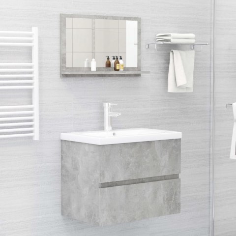 Lustro łazienkowe, szarość betonu 60x10,5x37 cm Lustro łazienkowe, szarość betonu 60x10,5x37 cm