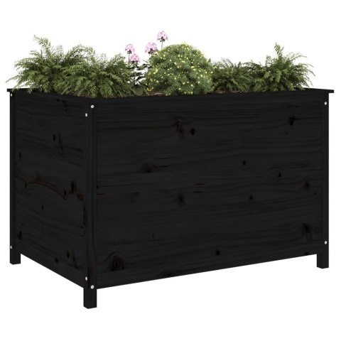 Podwyższona donica ogrodowa, czarna, 119,5x82,5x78 cm, sosna Podwyższona donica ogrodowa, czarna, 119,5x82,5x78 cm, sosna