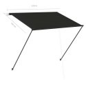  Markiza zwijana z LED, 150 x 150 cm, antracytowa