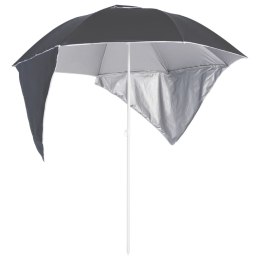  Parasol plażowy ze ściankami bocznymi, antracytowy, 215 cm