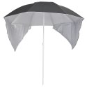  Parasol plażowy ze ściankami bocznymi, antracytowy, 215 cm