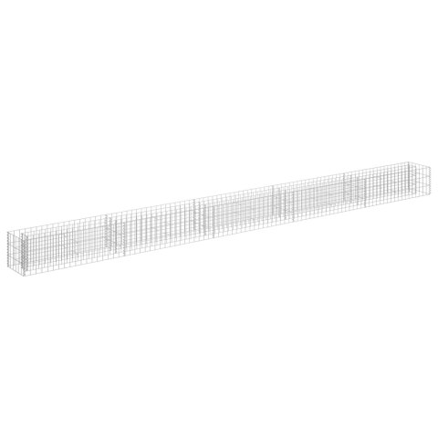 Podwyższona donica gabionowa, galwanizowana stal, 450x30x30 cm Podwyższona donica gabionowa, galwanizowana stal, 450x30x30 cm