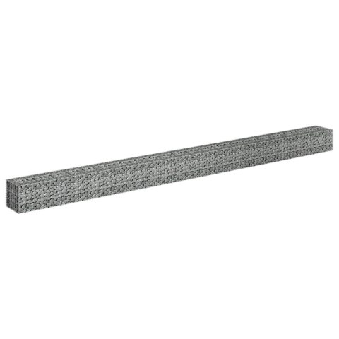 Podwyższona donica gabionowa, galwanizowana stal, 450x30x30 cm Podwyższona donica gabionowa, galwanizowana stal, 450x30x30 cm