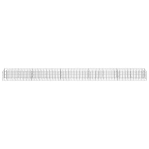 Podwyższona donica gabionowa, galwanizowana stal, 450x30x30 cm Podwyższona donica gabionowa, galwanizowana stal, 450x30x30 cm