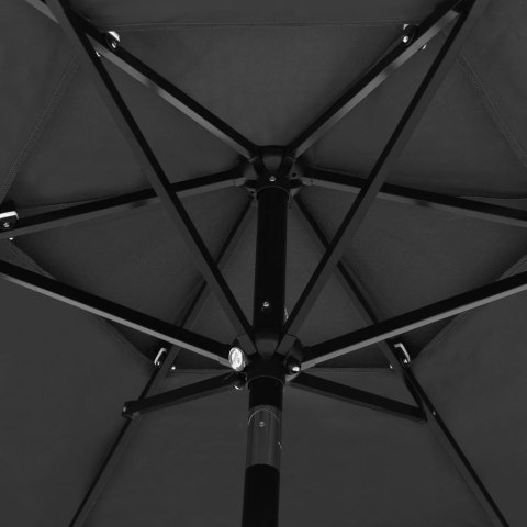 3-poziomowy parasol na aluminiowym słupku, antracytowy, 2,5 m 3-poziomowy parasol na aluminiowym słupku, antracytowy, 2,5 m