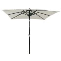  3-poziomowy parasol na aluminiowym słupku, piaskowy, 2,5x2,5 m