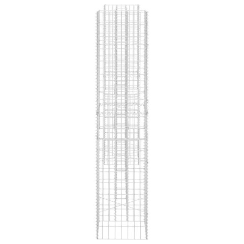 Donica gabionowa w kształcie H, drut stalowy, 260x40x180 cm Donica gabionowa w kształcie H, drut stalowy, 260x40x180 cm