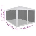 Namiot imprezowy z 4 siatkowymi ściankami, 4x3 m
