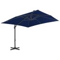  Parasol wiszący z aluminiowym słupkiem, 3x3 m, niebieski