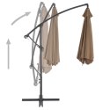  Parasol wiszący z aluminiowym słupkiem, 300 cm, taupe