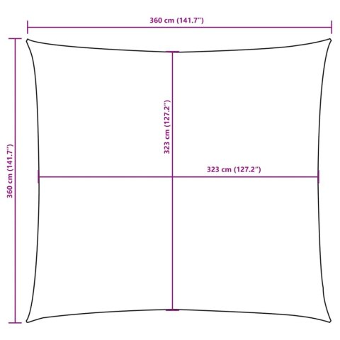 Żagiel ogrodowy z tkaniny oxford, kwadrat 3,6x3,6 m, terakota Żagiel ogrodowy z tkaniny oxford, kwadrat 3,6x3,6 m, terakota