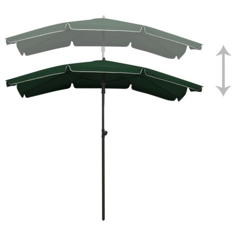 Parasol ogrodowy na słupku, 200x130 cm, zielony Parasol ogrodowy na słupku, 200x130 cm, zielony