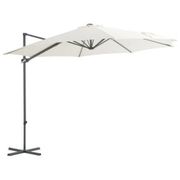  Parasol wiszący ze stalowym słupkiem, 300 cm, piaskowy