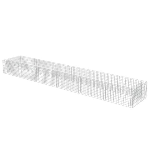 Podwyższona donica gabionowa, galwanizowana stal, 540x90x50 cm Podwyższona donica gabionowa, galwanizowana stal, 540x90x50 cm