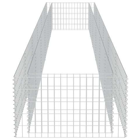 Podwyższona donica gabionowa, galwanizowana stal, 540x90x50 cm Podwyższona donica gabionowa, galwanizowana stal, 540x90x50 cm