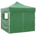  Zielony, składany namiot, 3 x 3 m, z 4 ściankami