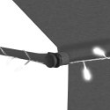  Ręcznie zwijana markiza z LED, 250 cm, antracytowa