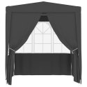  Namiot imprezowy ze ściankami, 2,5x2,5 m, antracytowy, 90 g/m²