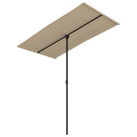 Parasol ogrodowy na aluminiowym słupku, 180x110 cm, taupe Parasol ogrodowy na aluminiowym słupku, 180x110 cm, taupe