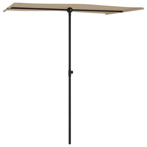 Parasol ogrodowy na aluminiowym słupku, 180x110 cm, taupe Parasol ogrodowy na aluminiowym słupku, 180x110 cm, taupe