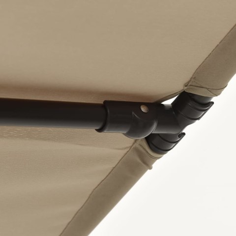 Parasol ogrodowy na aluminiowym słupku, 180x110 cm, taupe Parasol ogrodowy na aluminiowym słupku, 180x110 cm, taupe