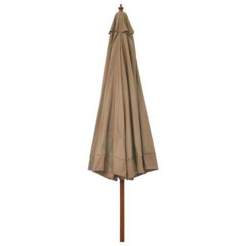 Parasol ogrodowy na drewnianym słupku, 330 cm, taupe Parasol ogrodowy na drewnianym słupku, 330 cm, taupe