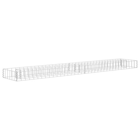 Podwyższona donica gabionowa, galwanizowana stal, 180x30x10 cm Podwyższona donica gabionowa, galwanizowana stal, 180x30x10 cm