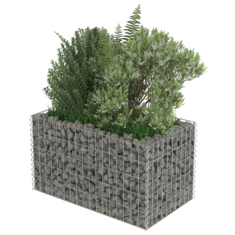 Podwyższona donica gabionowa, galwanizowana stal, 90x50x50 cm Podwyższona donica gabionowa, galwanizowana stal, 90x50x50 cm