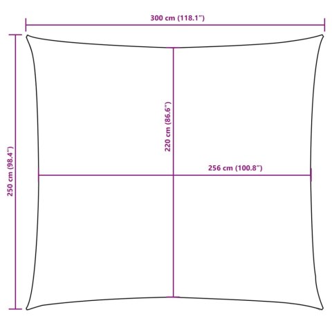Prostokątny żagiel ogrodowy, tkanina Oxford, 2,5x3 m, brązowy Prostokątny żagiel ogrodowy, tkanina Oxford, 2,5x3 m, brązowy