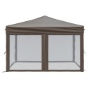  Składany namiot imprezowy ze ściankami, taupe, 3x3 m