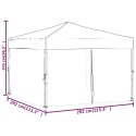  Składany namiot imprezowy ze ściankami, taupe, 3x3 m